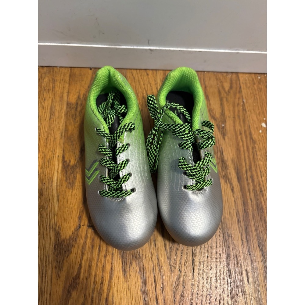 DSG‎ Youth Soccer Cleats Green Silver Lace Up Kids Size 9K